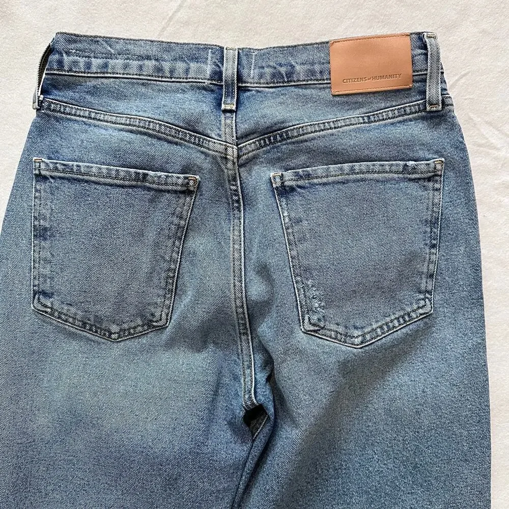 Citizens of Humanity Florence Jeans Size 26 High Rise Straight Raw Hem